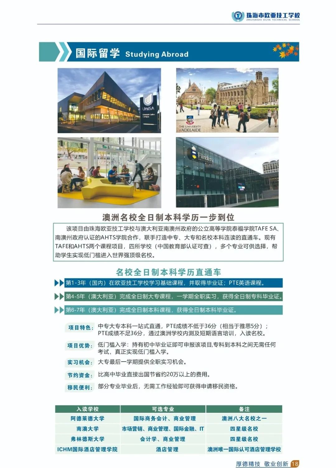 珠海市歐亞技工學校2020年招生簡章